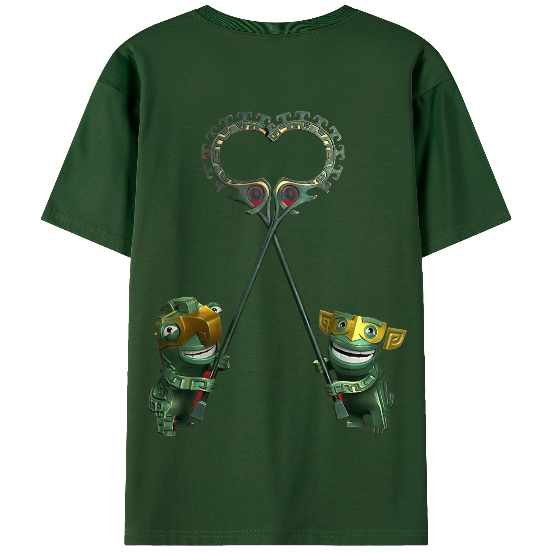 （画像用） Ne Zha 2 ナタ 魔童の大暴れ 綿100％半袖Tシャツ（背面プリント）